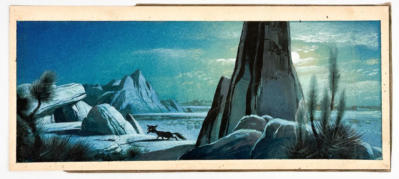 Walt Disney's Melody Time 1948 Storyboard Drawing of a Coyote