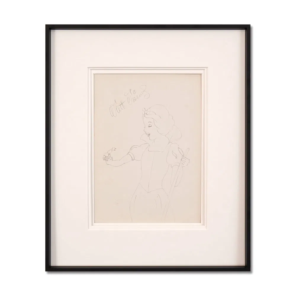 WALT DISNEY SIGNED DRAWING