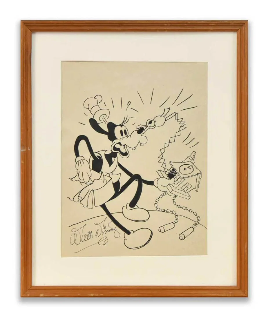 WALT DISNEY – SIGNED GOOFY ILLUSTRATION