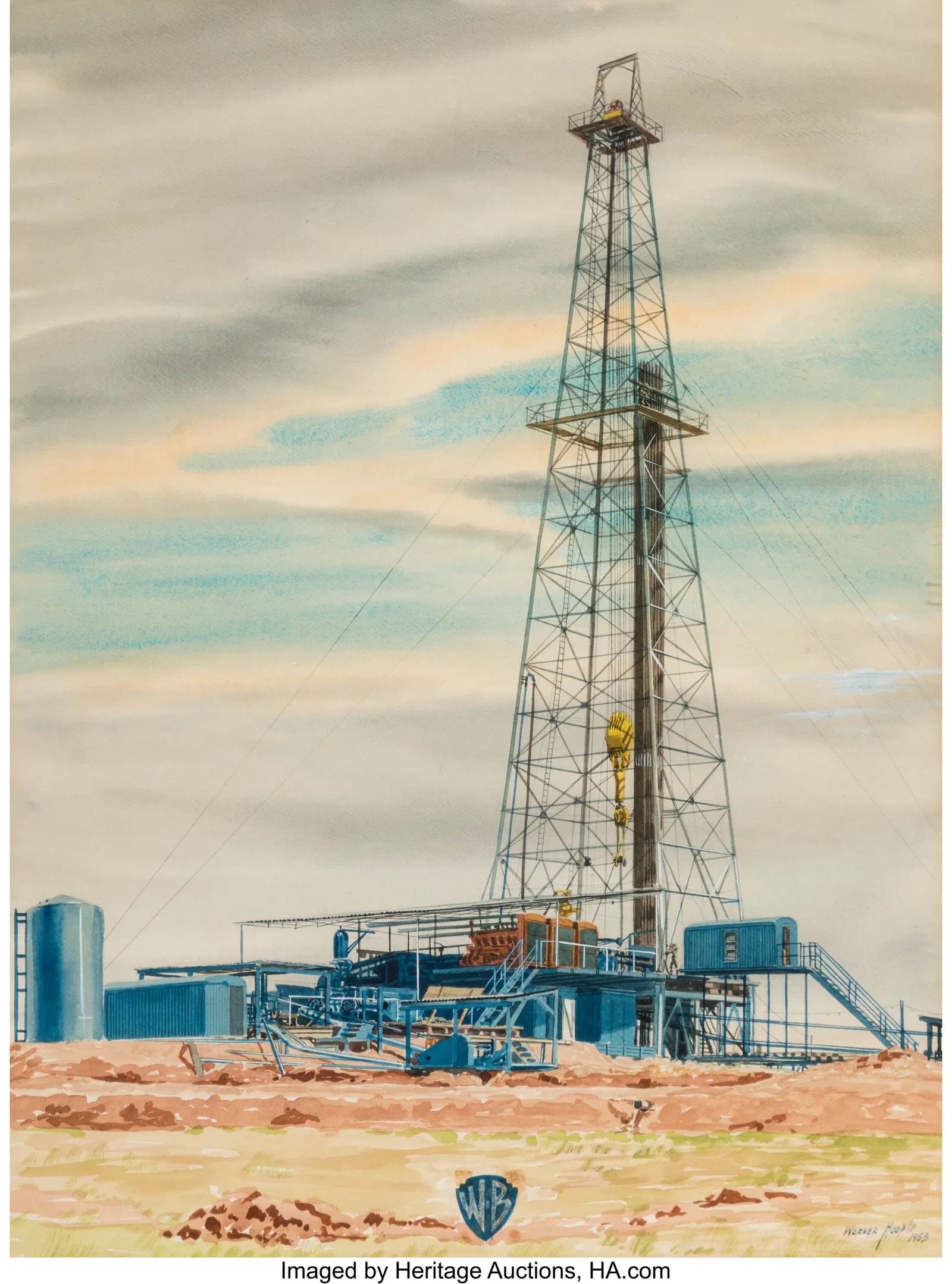 Warner Hoople (American, 1904-1989) Oil Derrick