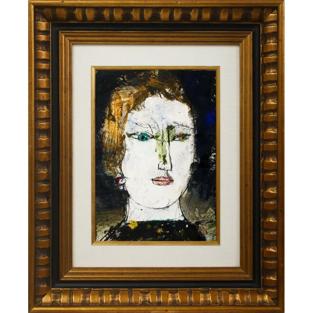 Watanabe Teiichi, "The Woman with Blue Eyes," oil painting