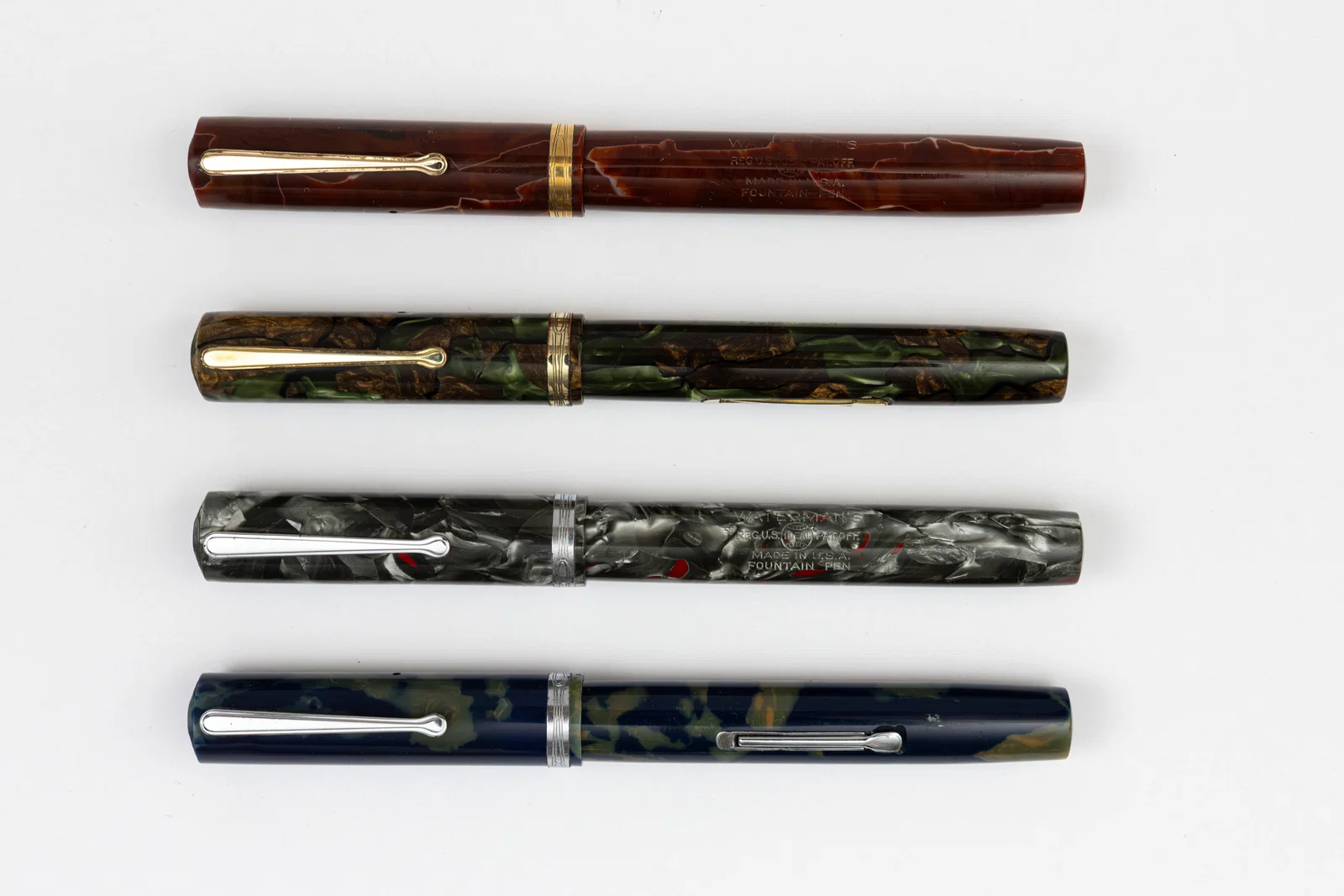 Waterman 94 Marbleized Fountain Pen Collection (4)