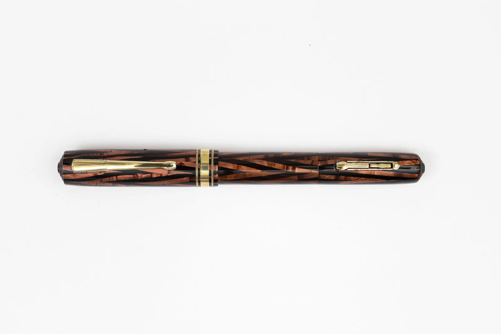 Waterman Ink-Vue Deluxe Copper Ray Fountain Pen, Red Keyhole Nib