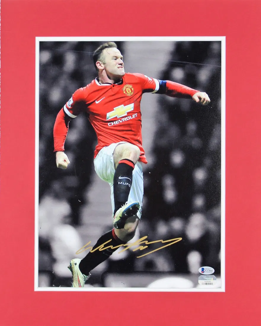 Wayne Rooney Signed 11x14 Photo Manchester United BAS COA 16x20