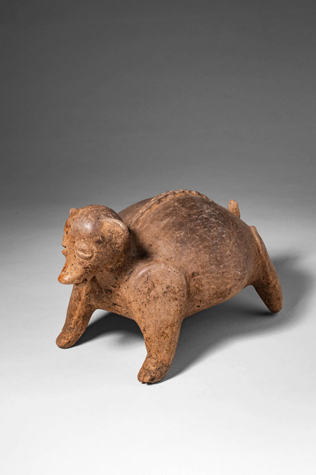 WEST MEXICO JALISCO DOG EFFIGY WITH PROTRUDING TONGUE