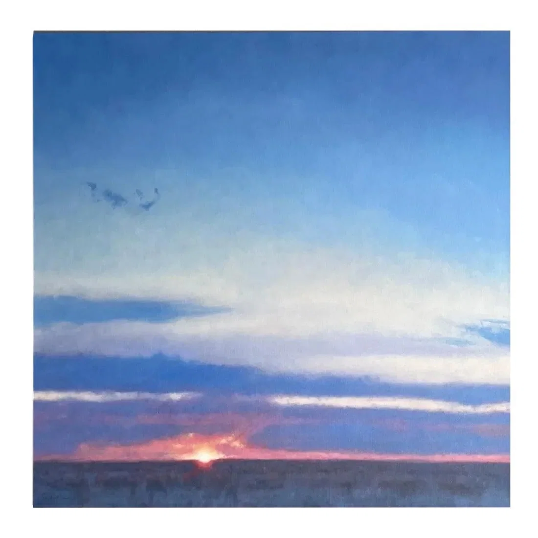 Western Landscape Painting - Montana Big Sky Winter Sunset by James Bason