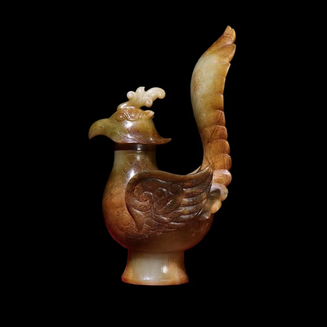 WHITE JADE PHOENIX VESSEL