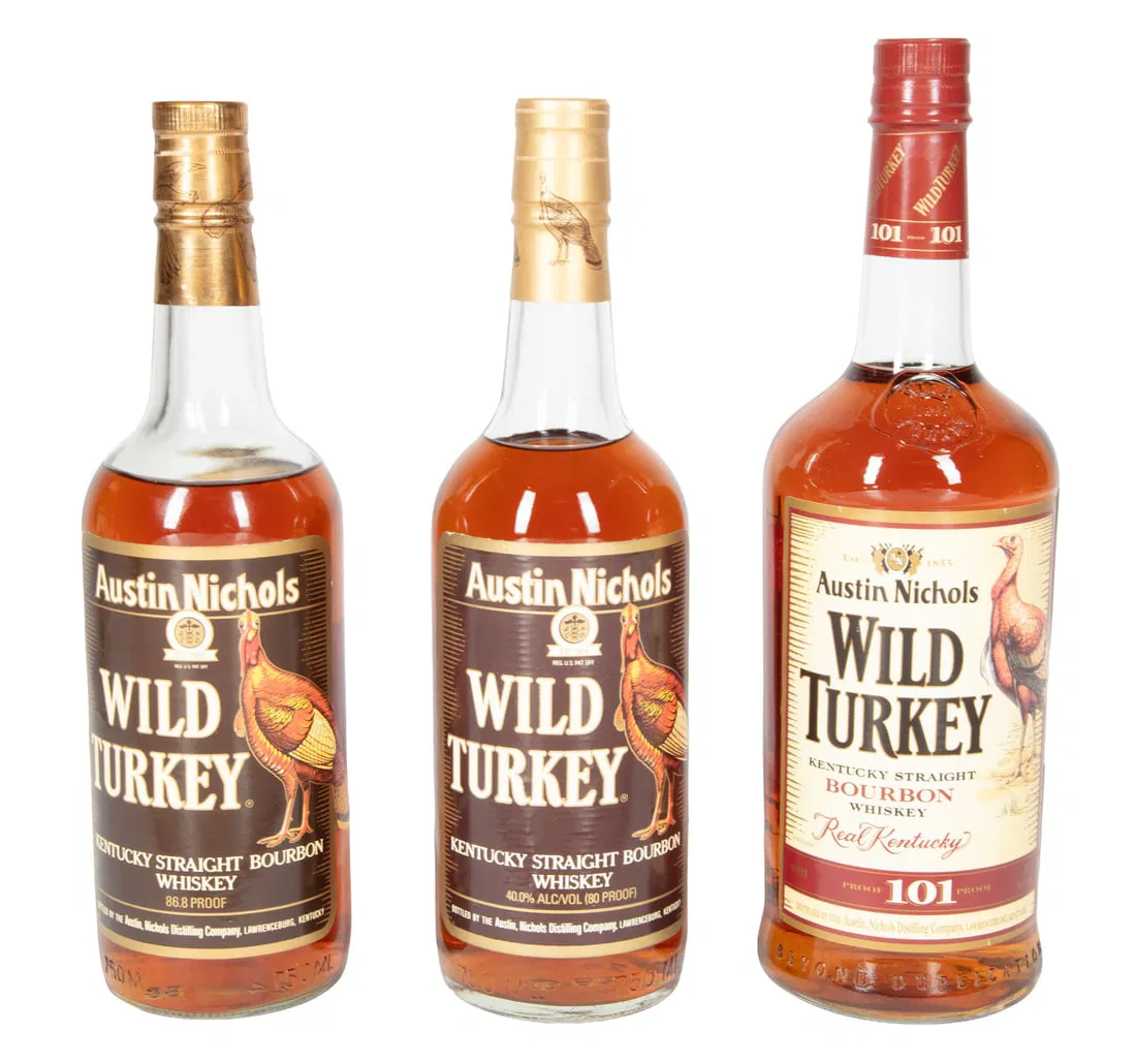 Wild Turkey Kentucky Straight Bourbon Whiskey Mixed Lot