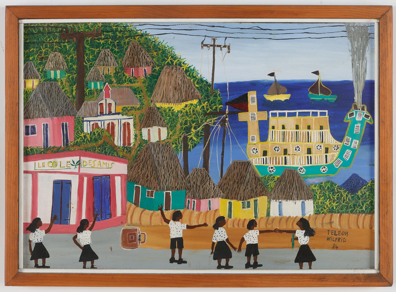 Wilfrid Teleon (Haitian/Haiti) Acrylic Painting