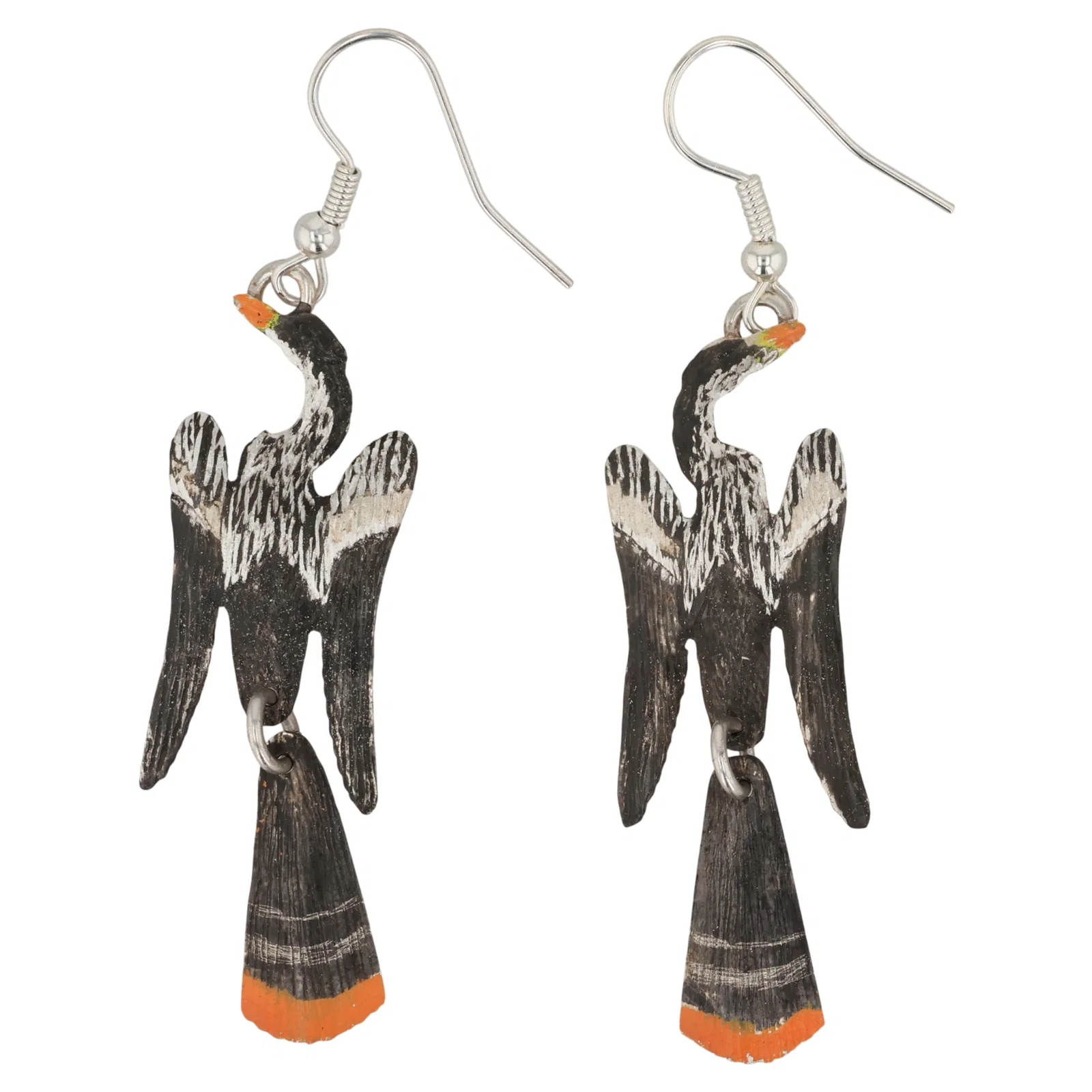 Will Arviso Navajo Sterling Peyote Bird Earrings