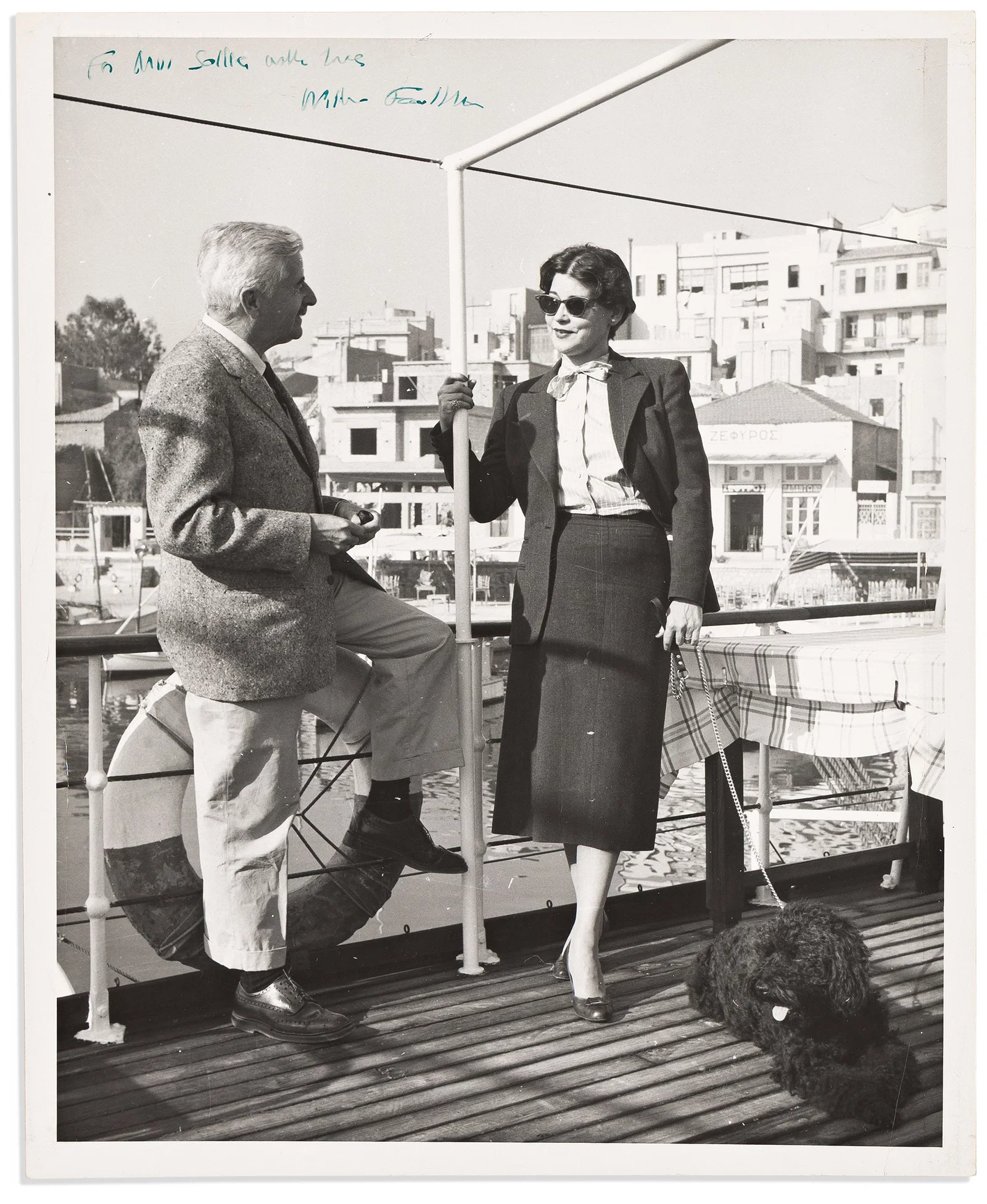 William Faulkner. Photograph Signed and Inscribed, "For Miss Sally with love,"