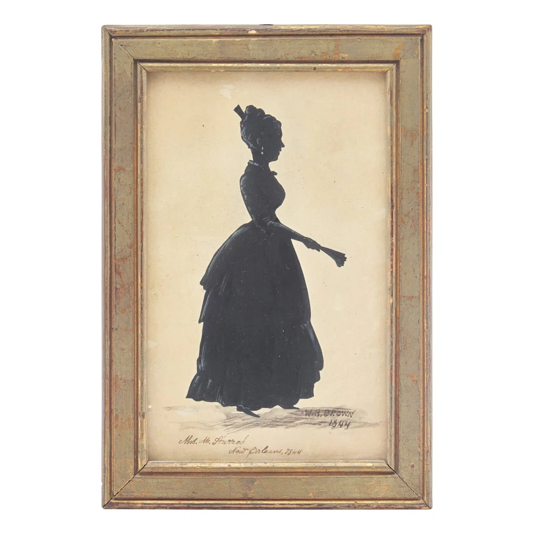 William Henry Brown (1808-1883), A Silhouette Profile Portrait of Mrs. Harrod of New Orleans,