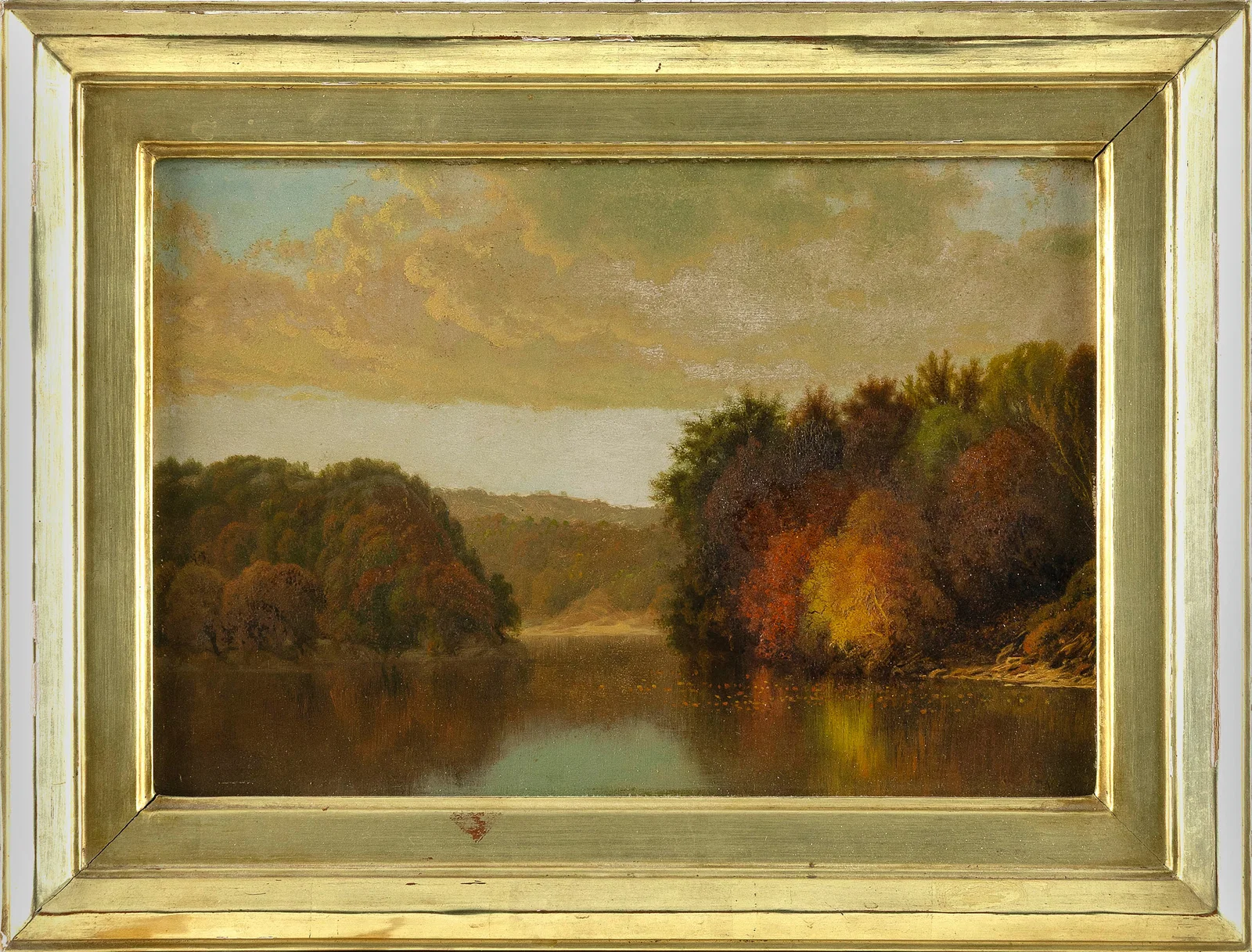 WILLIAM MASON BROWN (New York/New Jersey, 1828-1898), Luminous landscape., Oil on board, 8.5" x
