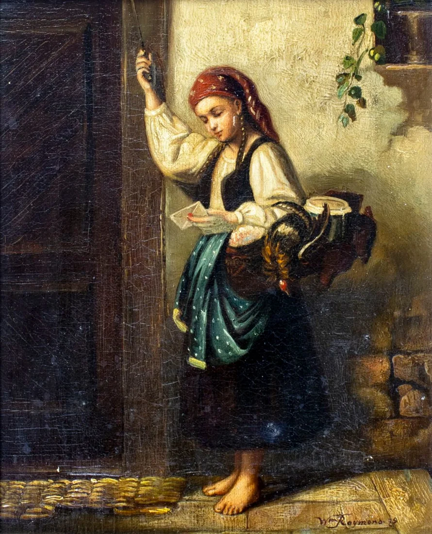 William Raymond (Europe,early 20C) oil painting antique