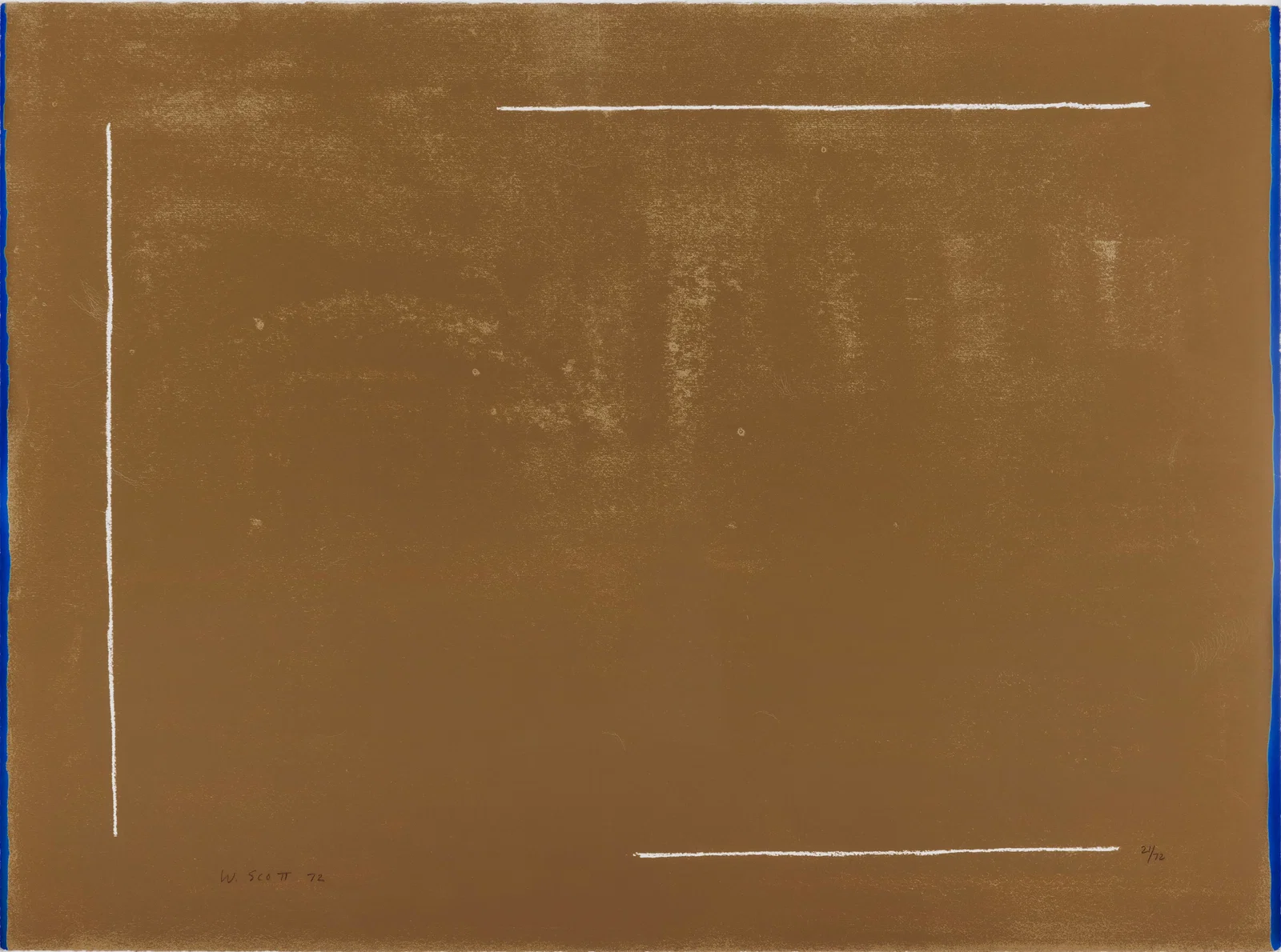 WILLIAM SCOTT CBE RA (1913-1989) Brown Field Defined (1972) Screenprint, 58 x 78.5cm Signed and