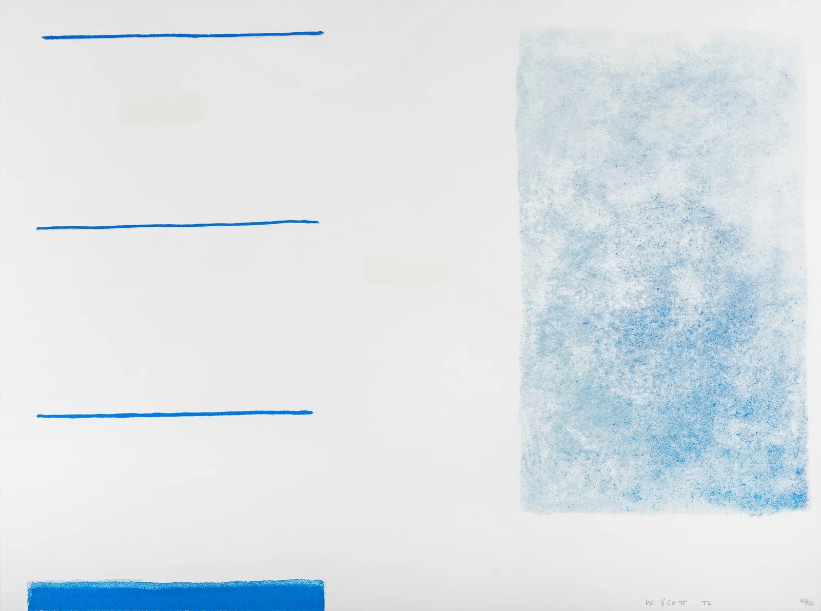 WILLIAM SCOTT CBE RA (1913-1989) White Predominates (1972) Screenprint, 59 x 78cm Signed and