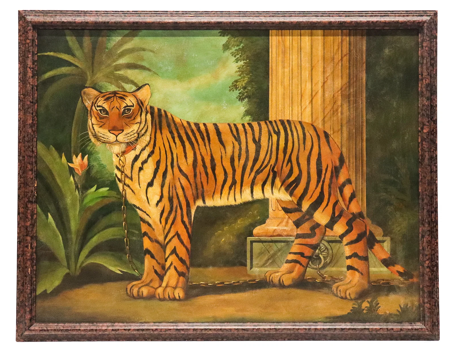 William SKILLING Large Oil on Canvas of a Tiger