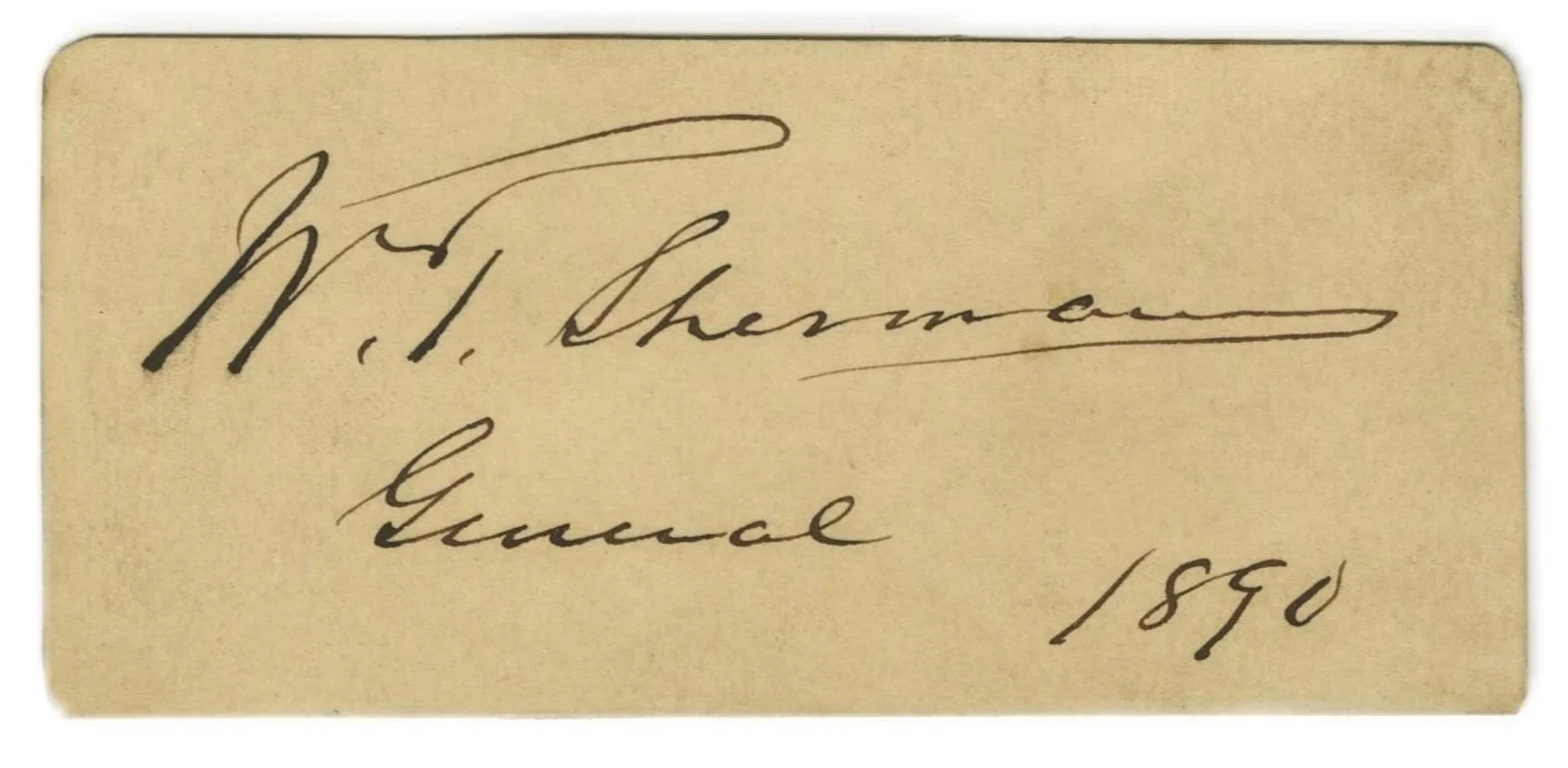 William T. Sherman Signature Clip with Engraved Portrait
