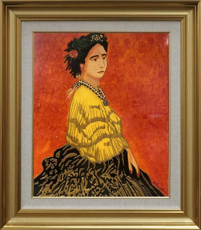 William Verdult (Dutch 1939-2016) Original Oil painting on board bejewelled Kings and Queens series