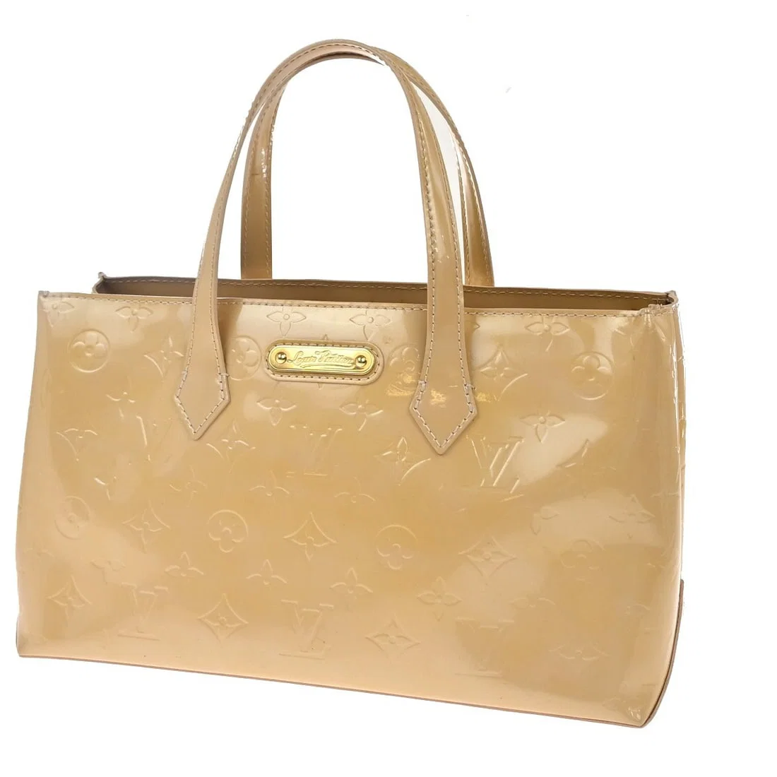 Wilshire Beige Patent Leather Tote by Louis Vuitton Monogram Vernis