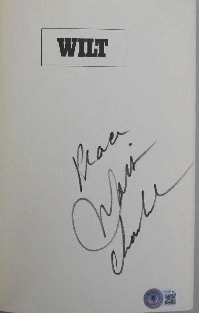 Wilt Chamberlain HOF Signed Autographed Book Beckett Authenticated