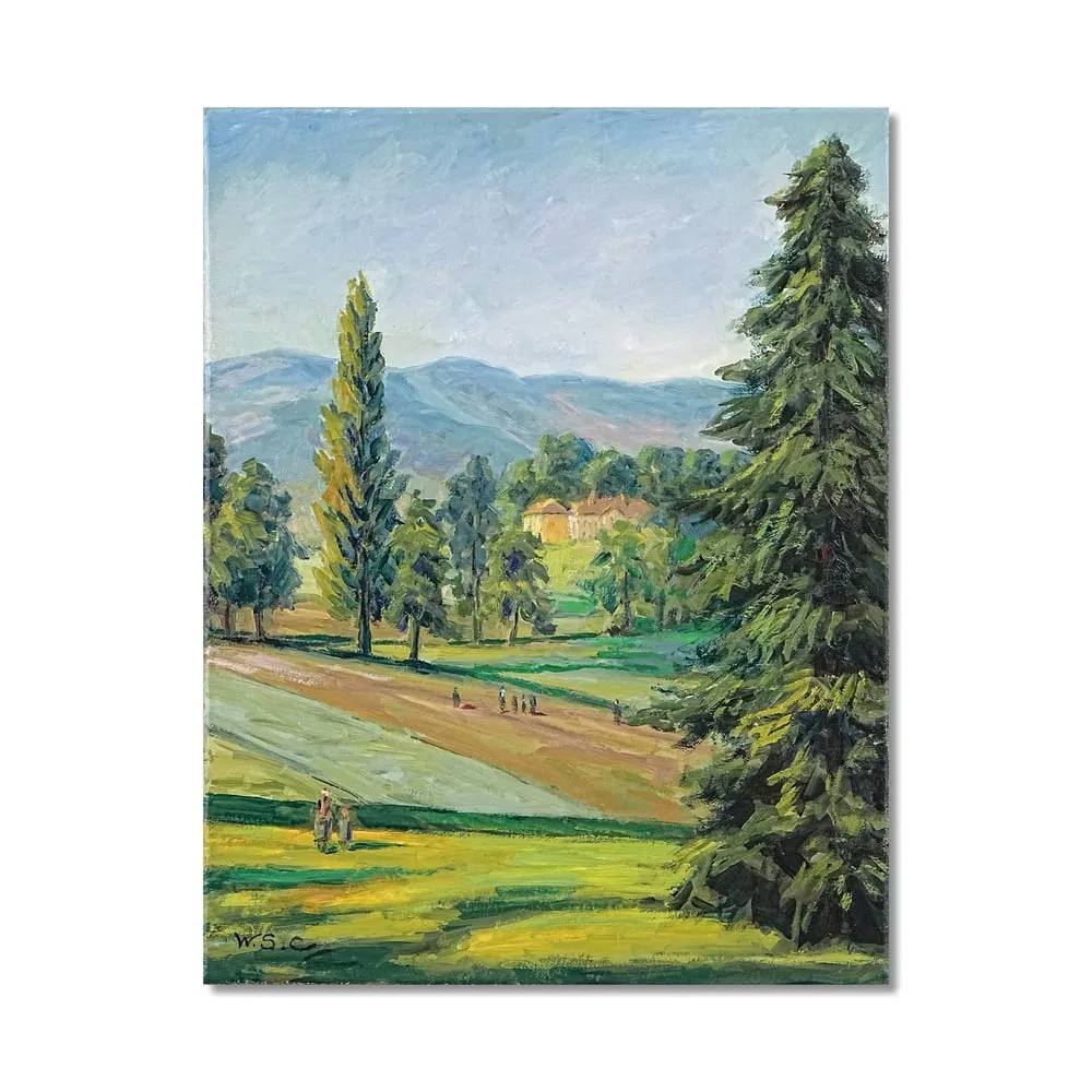 WINSTON CHURCHILL (1874-1965), ATTRIBUTED TO, OIL ON CANVAS