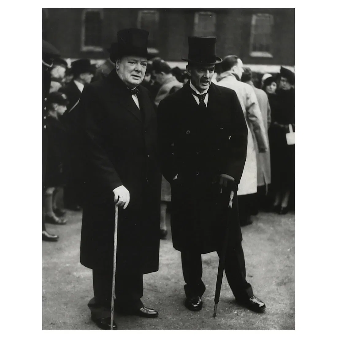WINSTON CHURCHILL AND NEVILLE CHAMBERLAIN, GROUP PORTRAIT