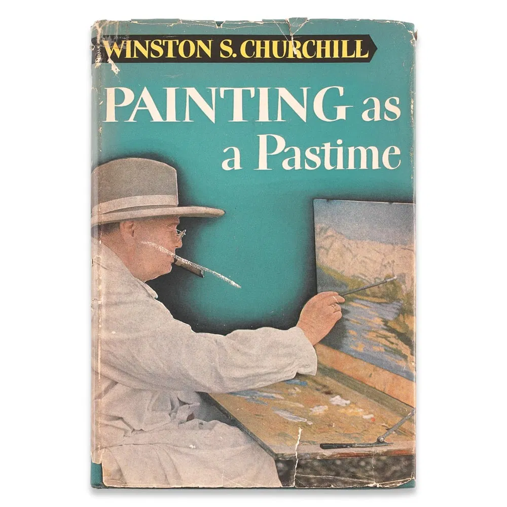 WINSTON S. CHURCHILL SIGNED PAINTING AS A PASTIME