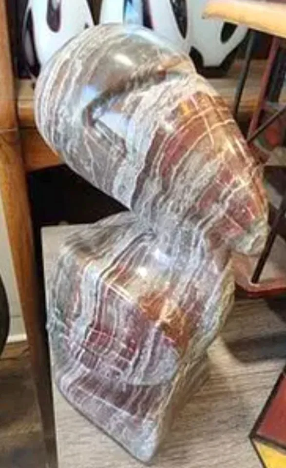 Wonderful Mid-Century Marble Abstract Sculpture of Pelican. 12"h x 10"w x 5"d