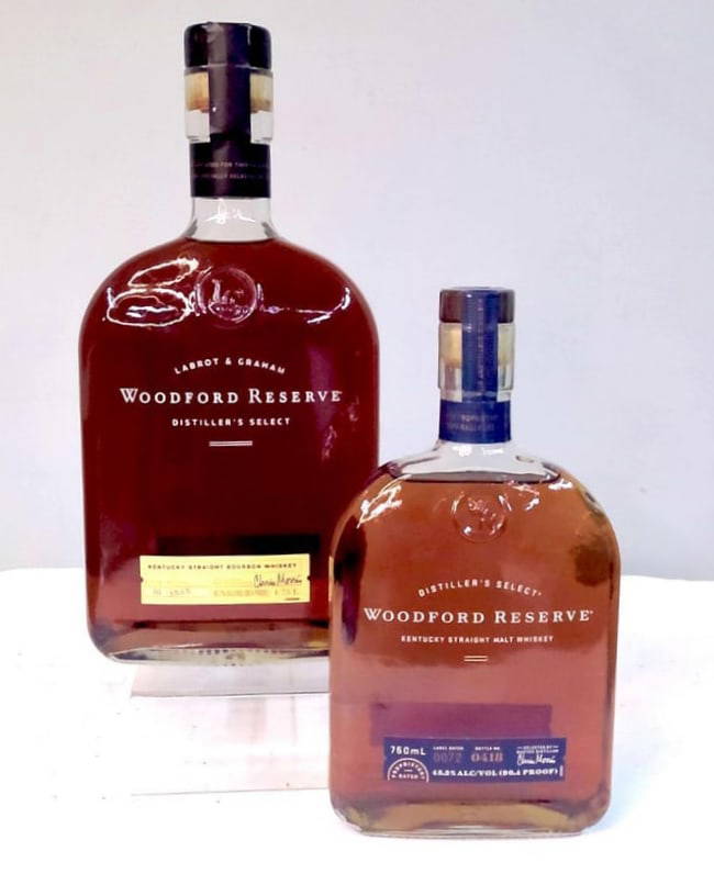 Woodford Reserve Distiller’s Select Bourbon and Malt Whiskey (Two Bottles)