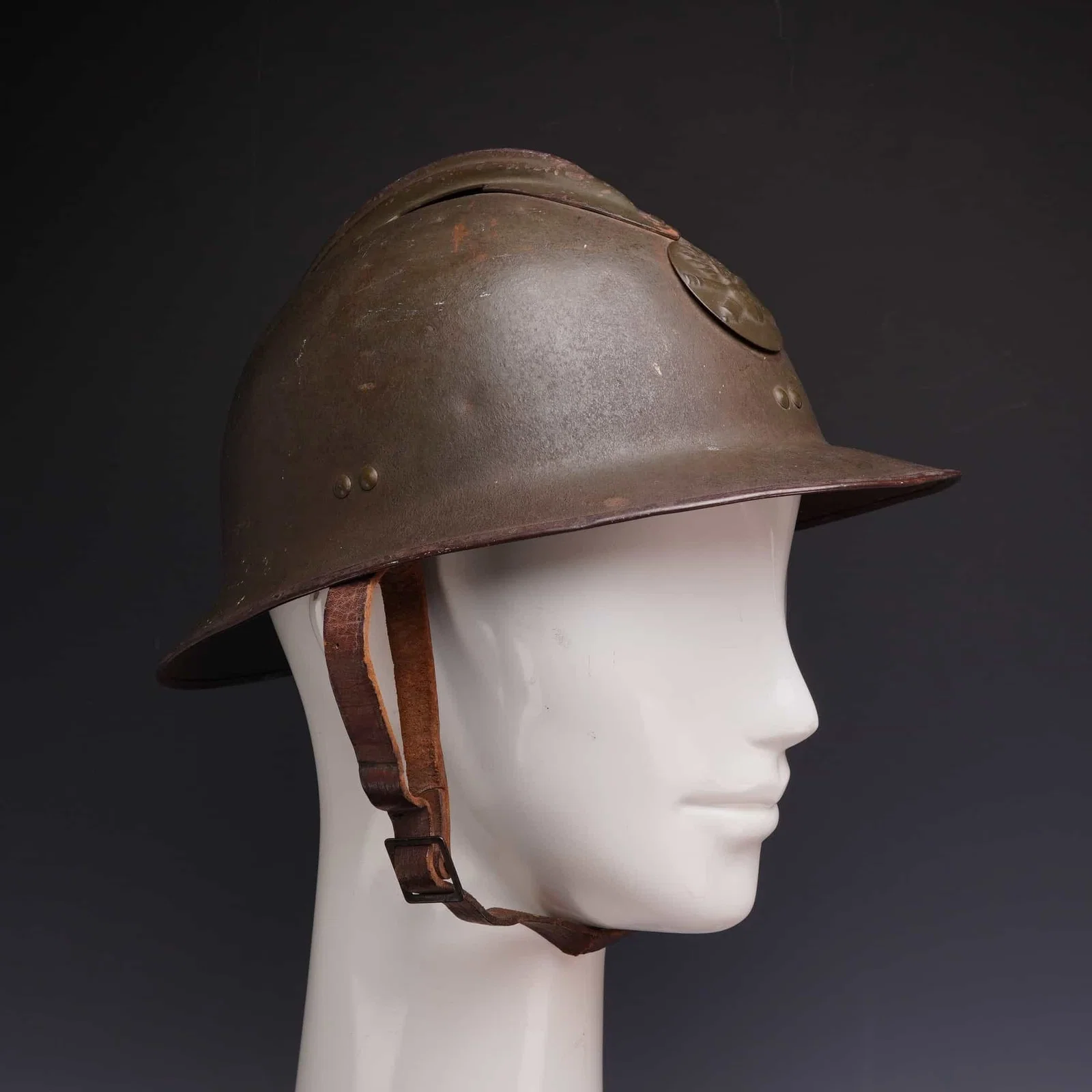 World War I French Model 1915 Adrian Artillery Helmet