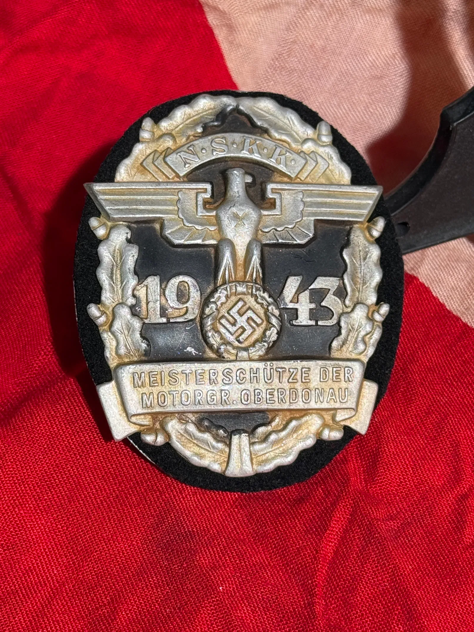 WW2 German NSKK Motor Group Oberdonau Master Marksman Badge, 1943 By RZM