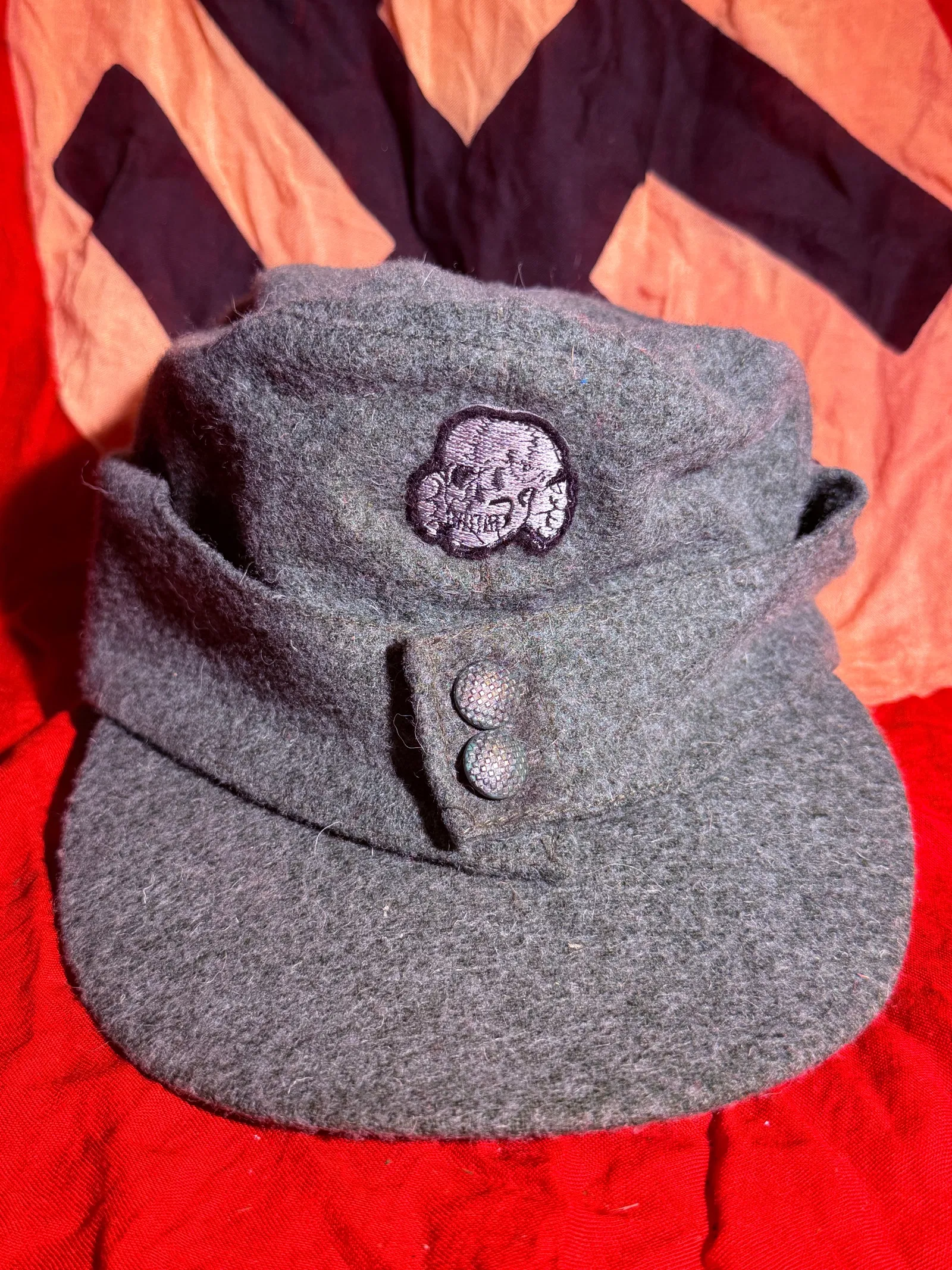WW2 German Waffen-SS Field Cap (SS Feldmütze), Germany, c. 1938–1943 With RZM Paper Tag