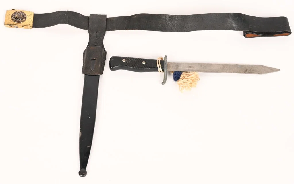 WWI IMPERIAL GERMAN KINDER SIDE KNIFE W BELT RIG