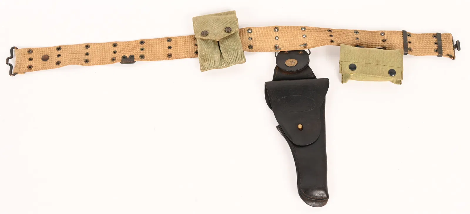 WWI USMC MARKED SWIVEL HOLSTER & BELT