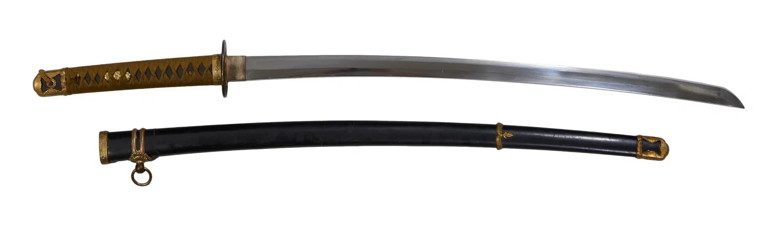 WWII Era Japanese Katana Samurai Sword, 20th c., L.- Blade- 27 in.