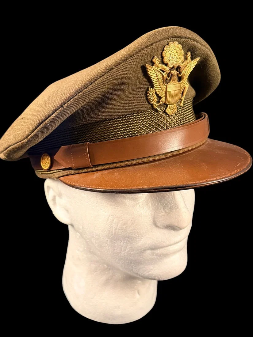 WWII ID'd US Army Officers Visor Cap