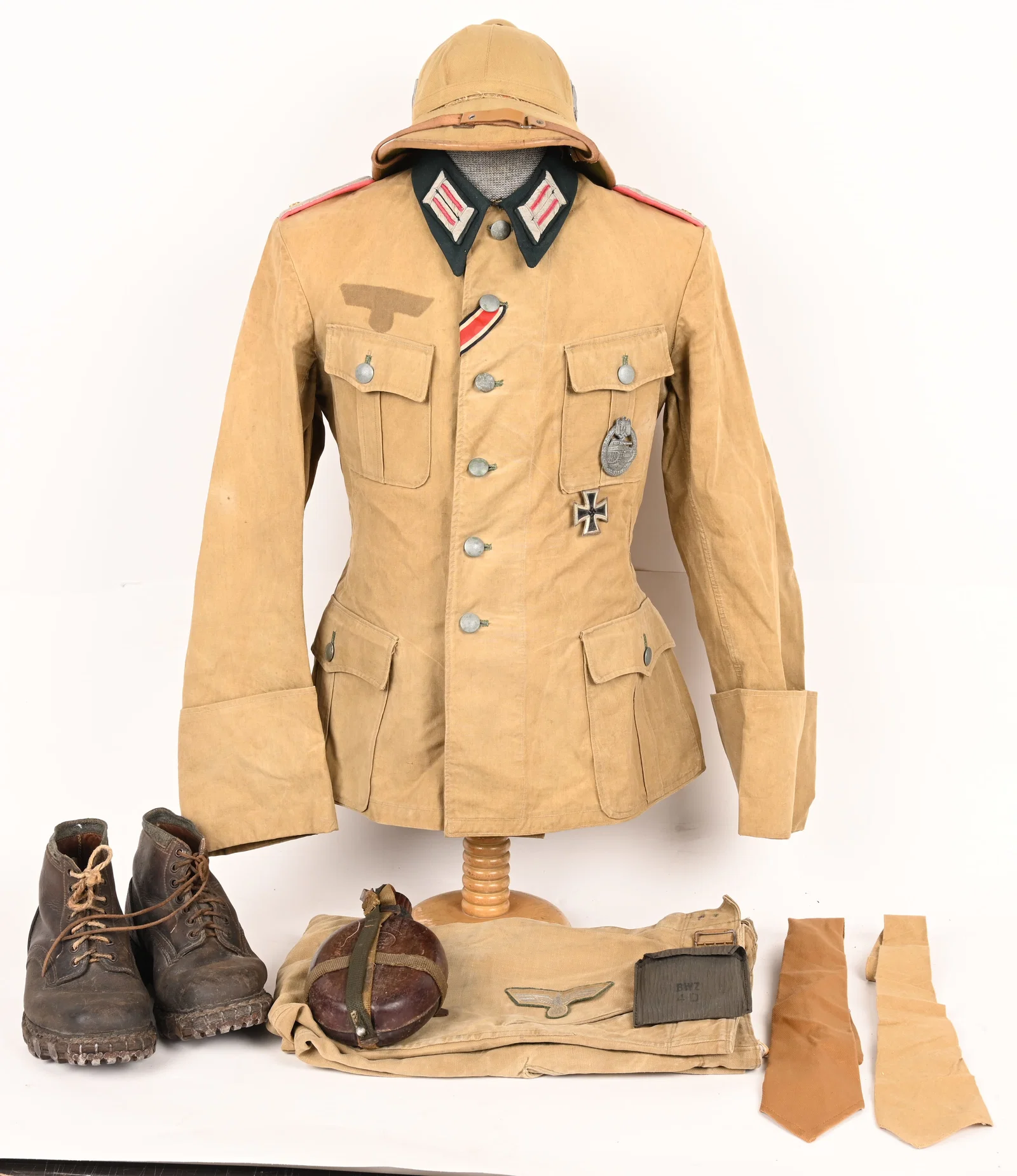 WWII NAZI GERMAN PANZER AFRIKAKORPS UNIFORM SET