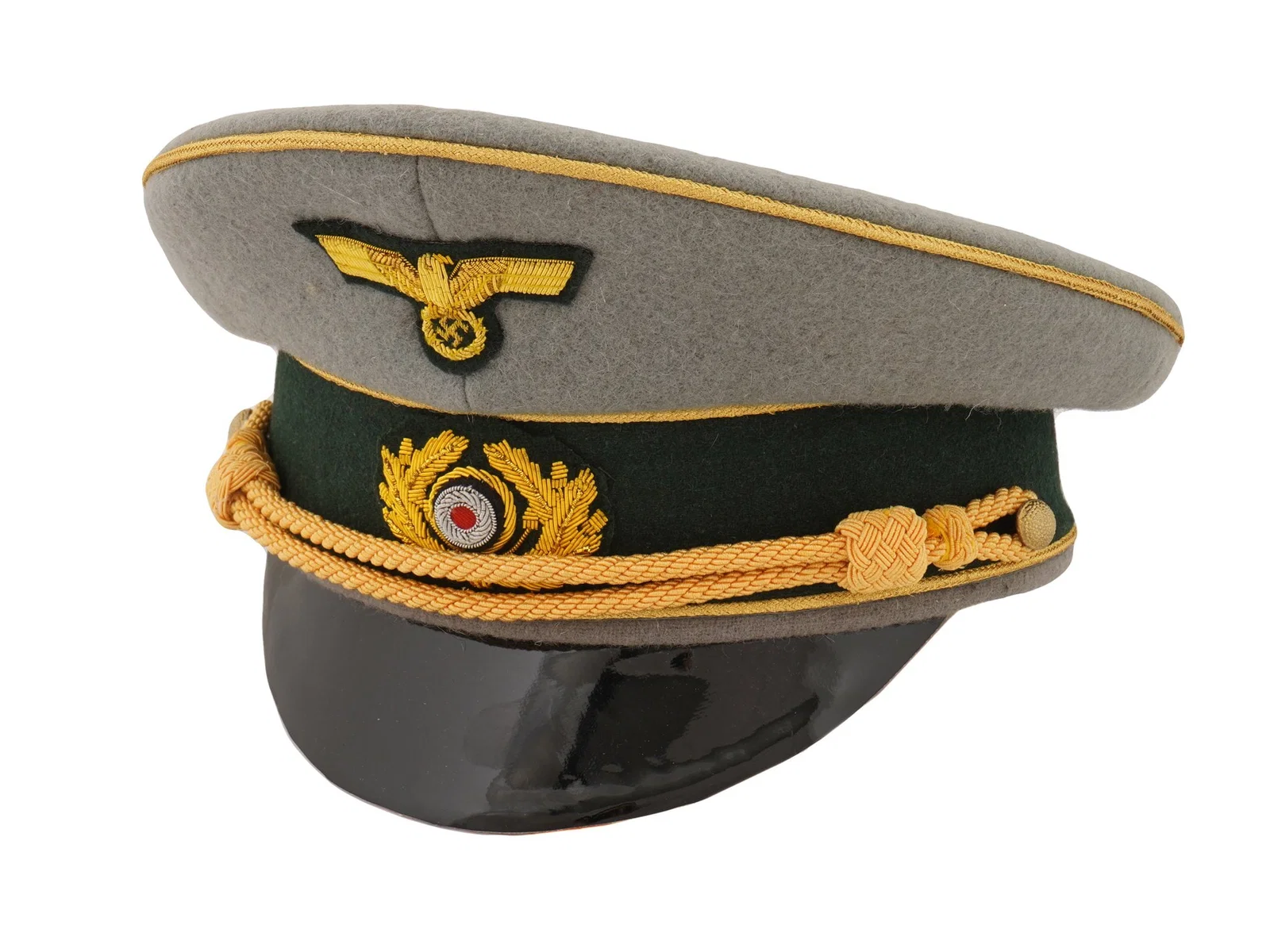 WWII TYPE NAZI GERMAN ARMY GENERALS VISOR CAP