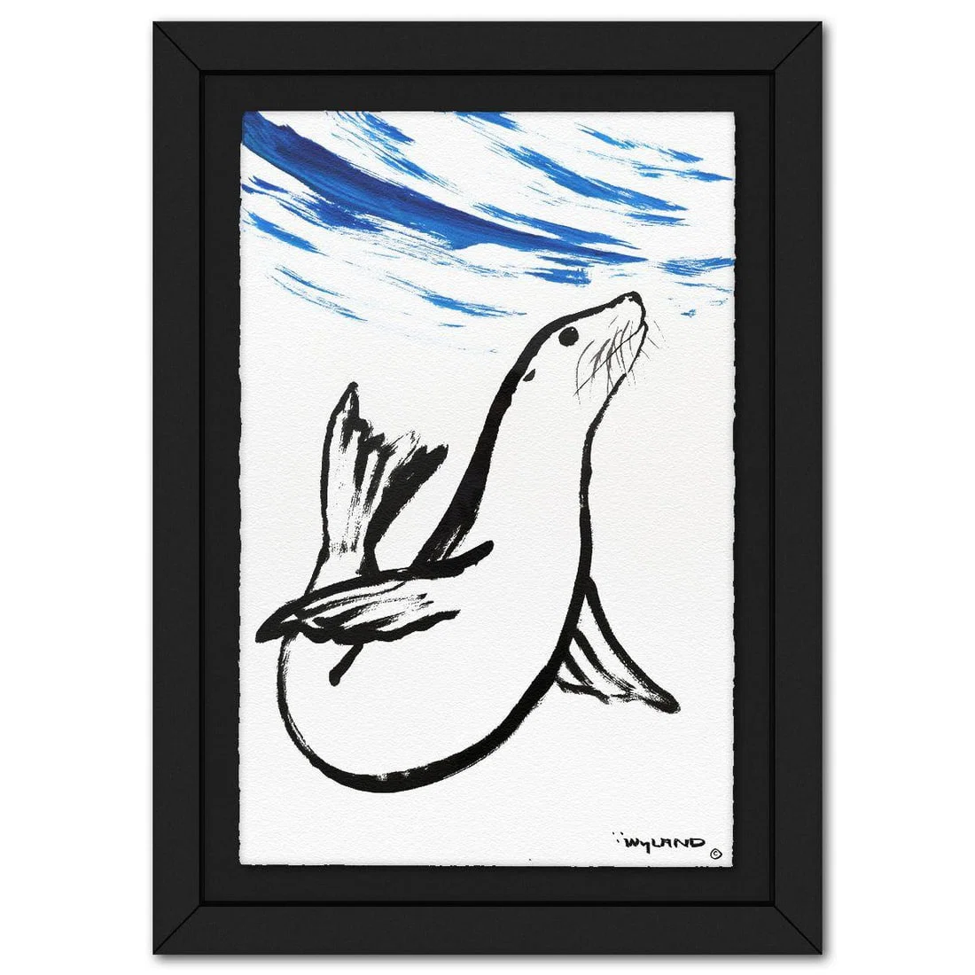 Wyland- Original Sumi Ink Painting "Seal"