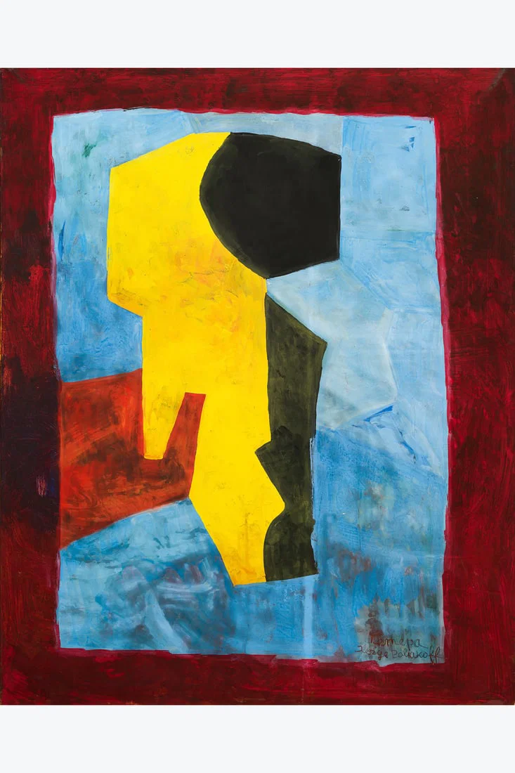 xx Serge Poliakoff (1900-1969) Composition murale, 1966 Tempera on paper mounted on canvas