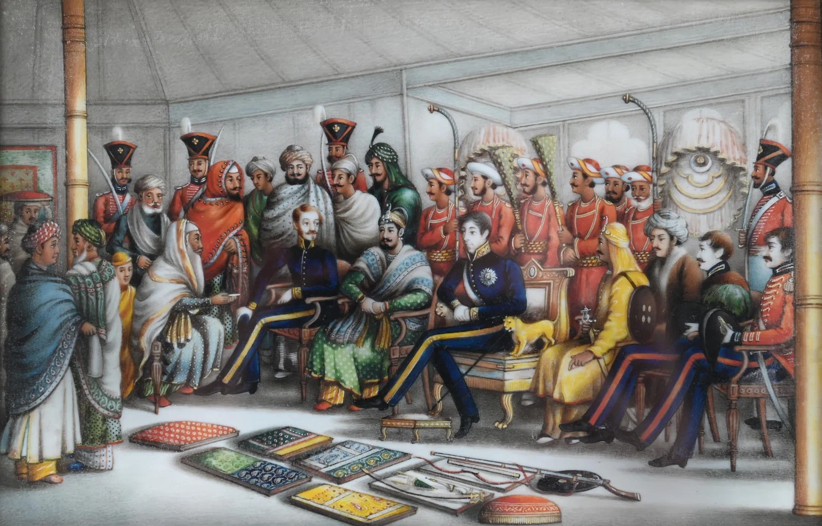 Y INDIAN SCHOOL (CIRCA 1850), LORD AUCKLAND RECEIVING THE RAJA OF NAHUN IN DURBAR