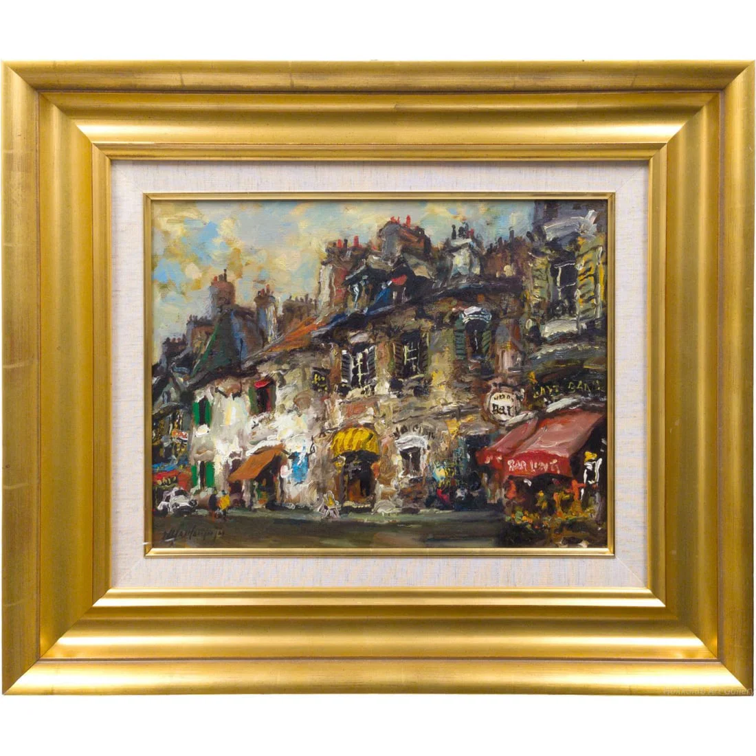Yamamoto HyOichi "Paris Suburbs" Oil Painting, Oil on Canvas Painting