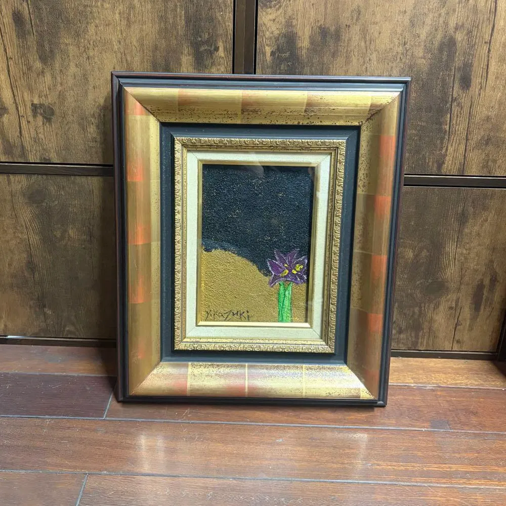 Yasuo Kazuki Oil Painting Hand-Painted Artist's Signature Rare