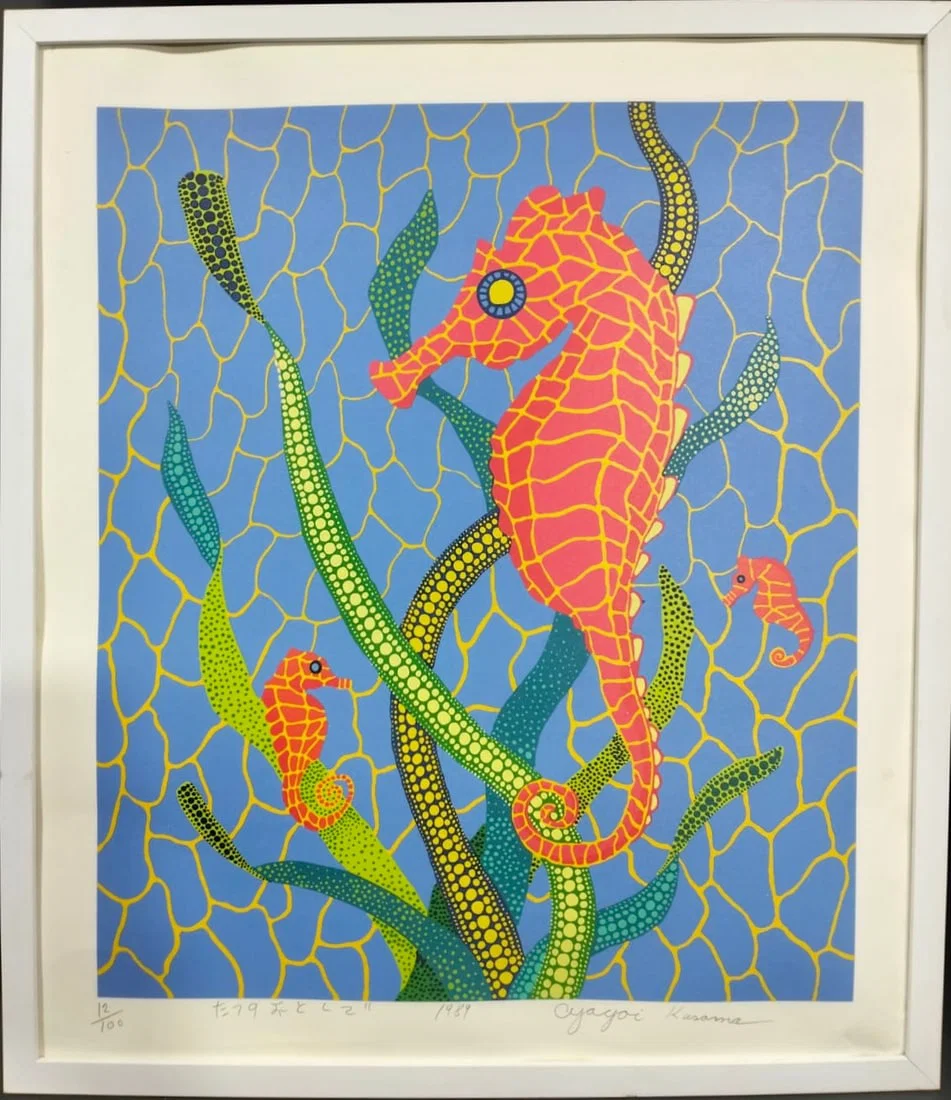 Yayoi Kusama (B.1929) Acrylic on canvas Japanese In the Style of. Pop Art Era