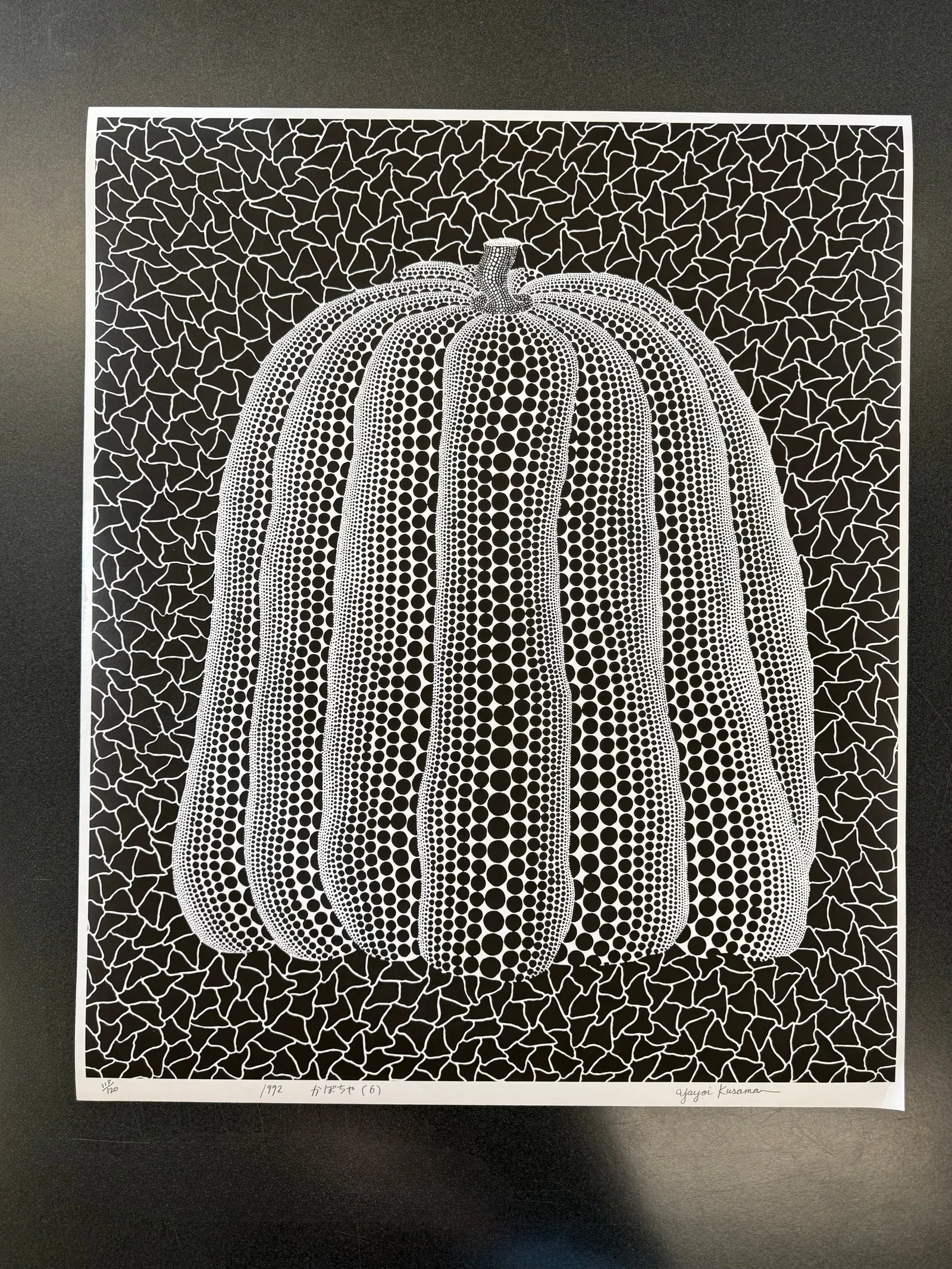 Yayoi Kusama "Pumpkin (white T)" Signed