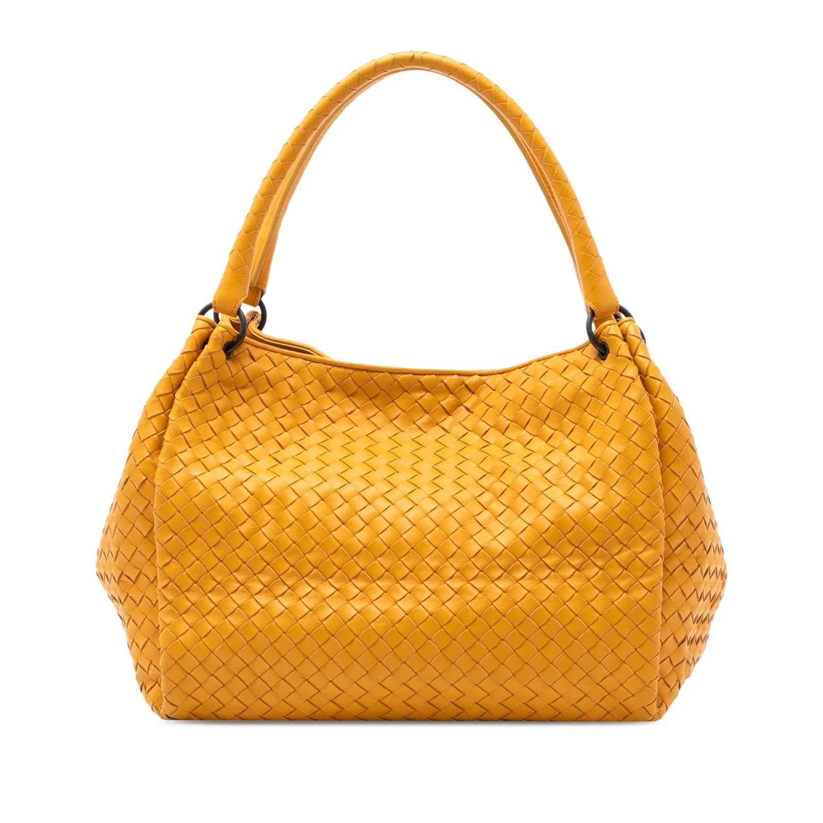 Yellow Bottega Veneta Nappa Intrecciato Parachute Leather Tote Bag