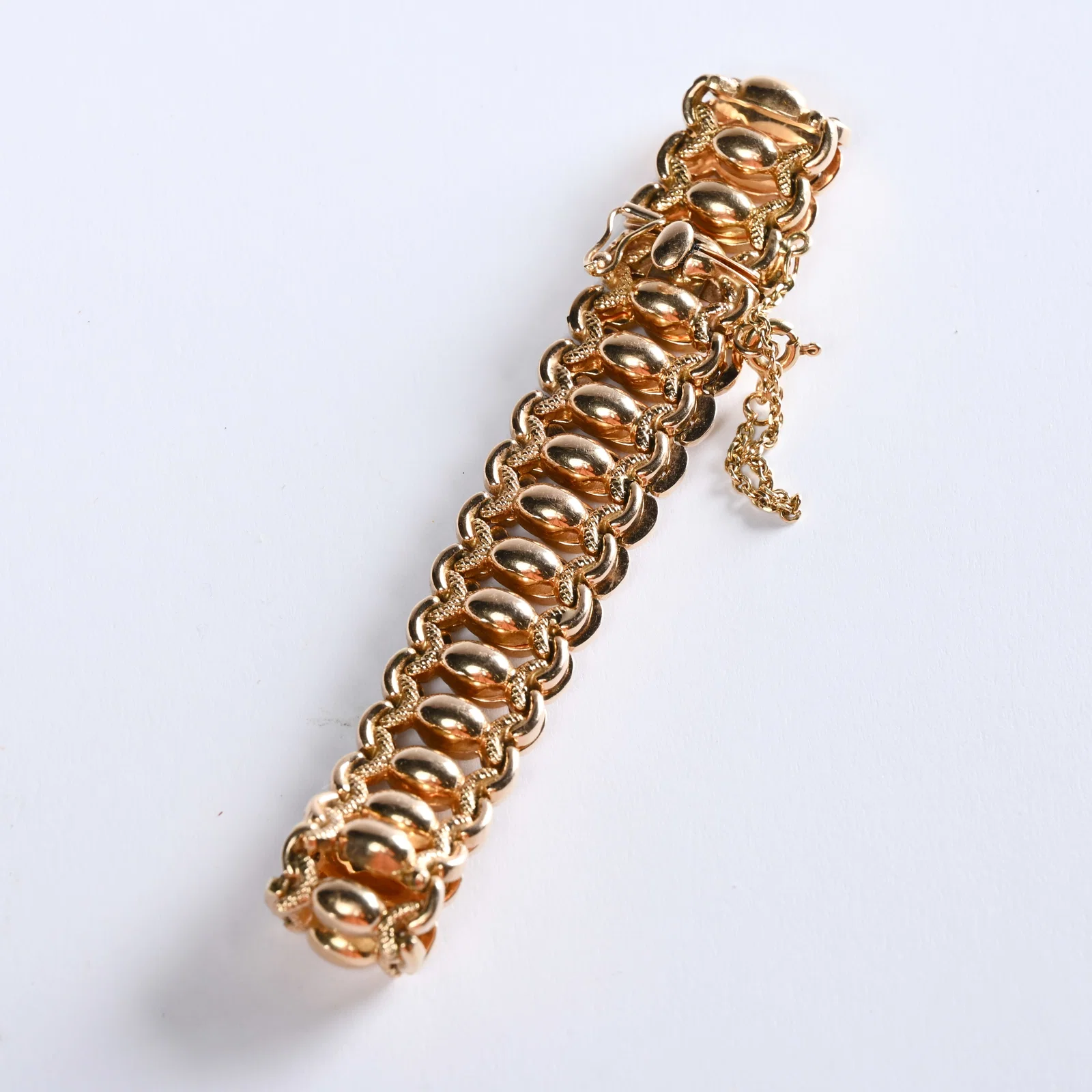 Yellow gold vintage link bracelet (18 carat), hallmarked 750, 21 g