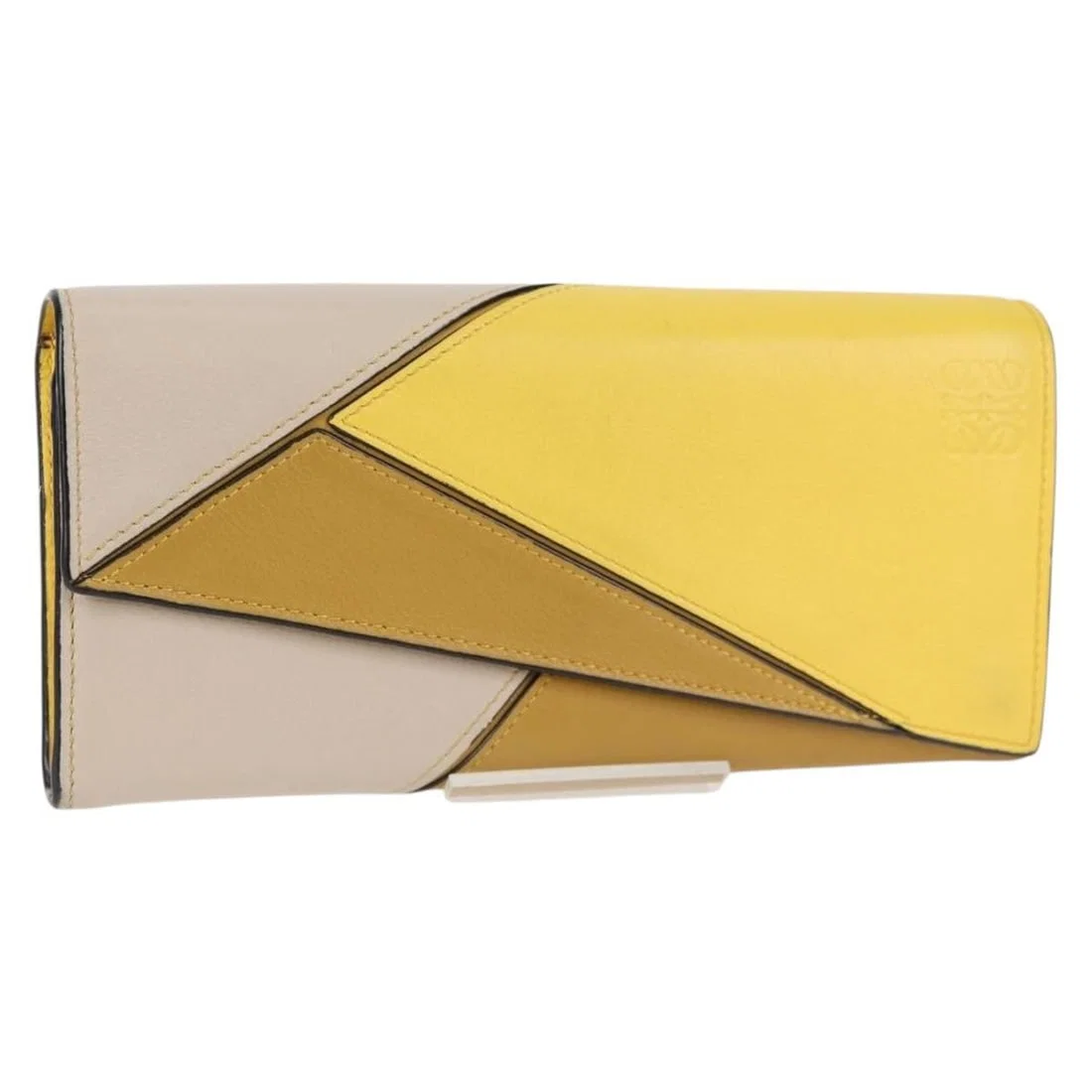 Yellow Leather Puzzle Zip Wallet by Loewe for Women