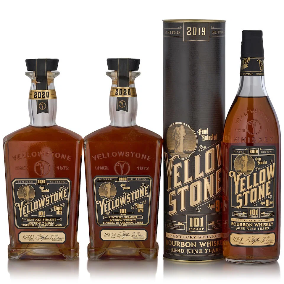 Yellowstone, 2019 (1 bottle, 750ml) Yellowstone, 2020 (2 bottles, 750ml)